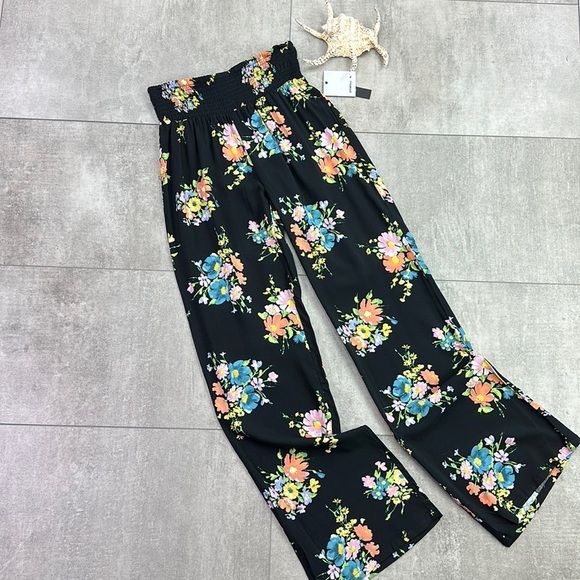 🔆O’Neill🔆 JOHNNY CORALINA WIDE LEG BEACH PANTS FLORAL elastic waist - Picture 3 of 15